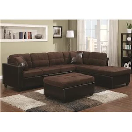 Reversible Sectional with Casual and Contemporary Style